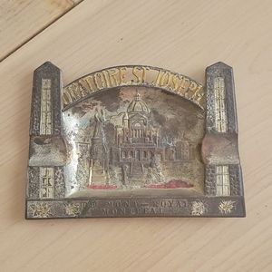 Vintage Oratorie St. Joseph Montreal Tin Ashtray